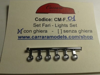 CM-F01 n° 6 Fari di 3 mm con ghiera diametro 4 mm